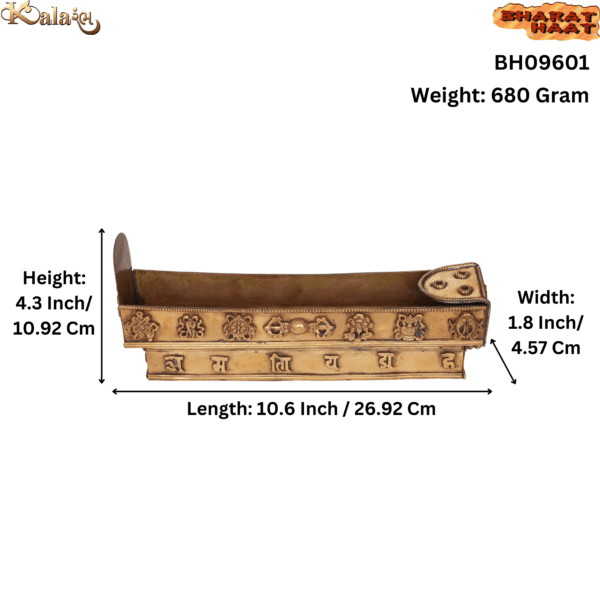 Brass Incense Stick Storage Box 4.3 Inch BH09601
