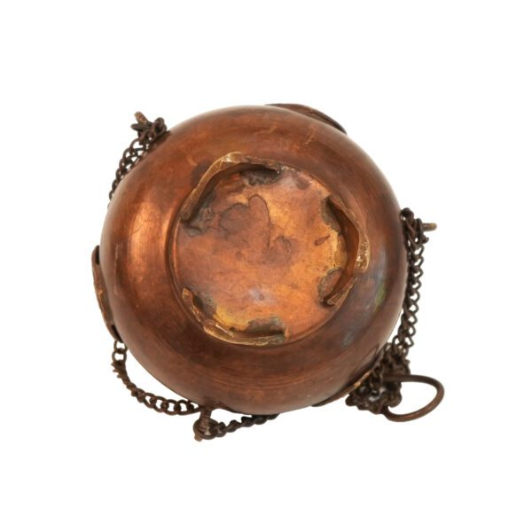 Copper & Brass Hanging Incense Burner 10 Inch KBH09662