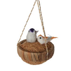 weed grass BIRDS with NEST 7.5 Inch KBH10104