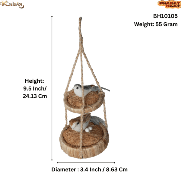 weed grass BIRDS with NEST 9.5 Inch KBH10105