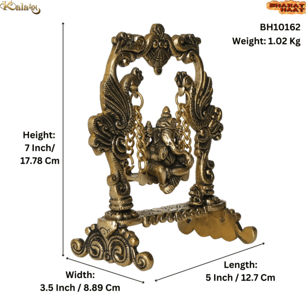 Brass Ganesha 7 Inch KBH10162