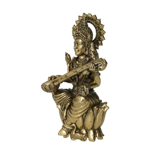 Brass Saraswati maa 4.5 Inch KBH10192