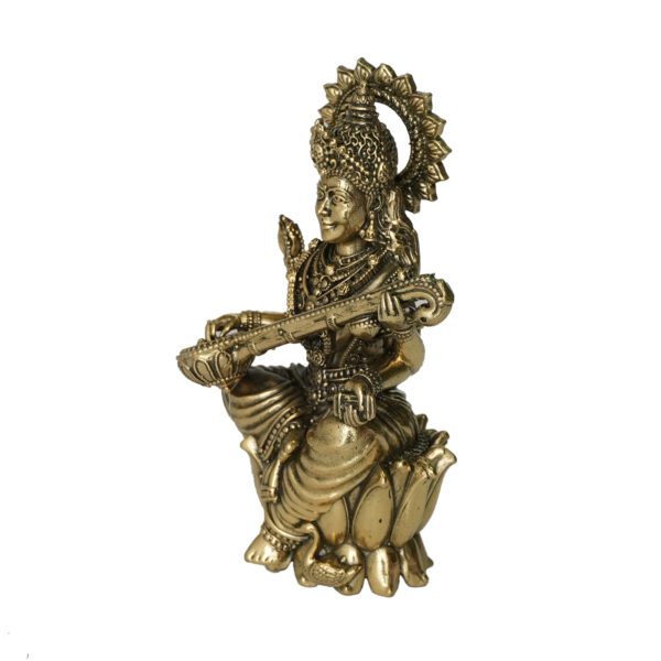 Brass Saraswati maa 4.5 Inch KBH10192