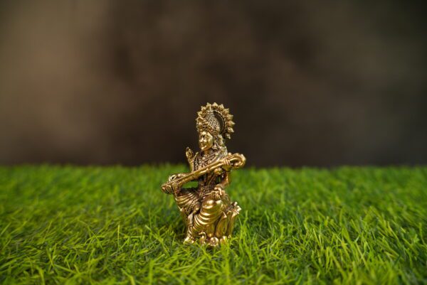 Brass Saraswati maa 4.5 Inch KBH10192