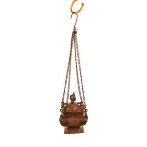 Copper & Brass Tibetan Temple Hanging Censer 13 Inch KBH09663