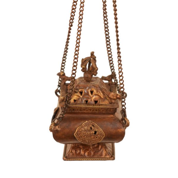 Copper & Brass Tibetan Temple Hanging Censer 13 Inch KBH09663