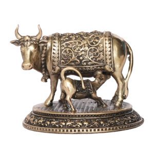 Brass Cow & Calf 1.9 Inch KBH09562