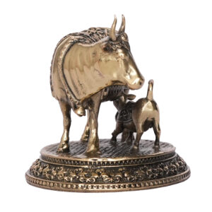 Brass Cow & Calf 1.9 Inch KBH09562