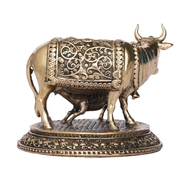 Brass Cow & Calf 1.9 Inch KBH09562