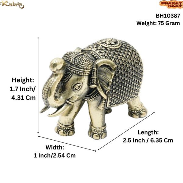 Brass Elephant 1.7 Inch KBH10387