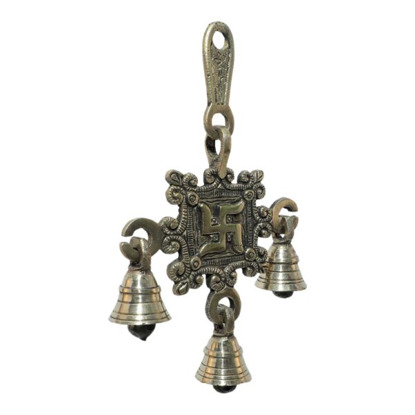 Brass Swastik Bell 7 Inch KBH08347