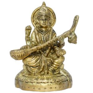 Brass Saraswati 4 Inch KBH09074