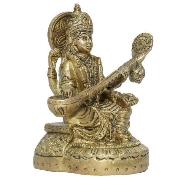 Brass Saraswati 4 Inch KBH09074