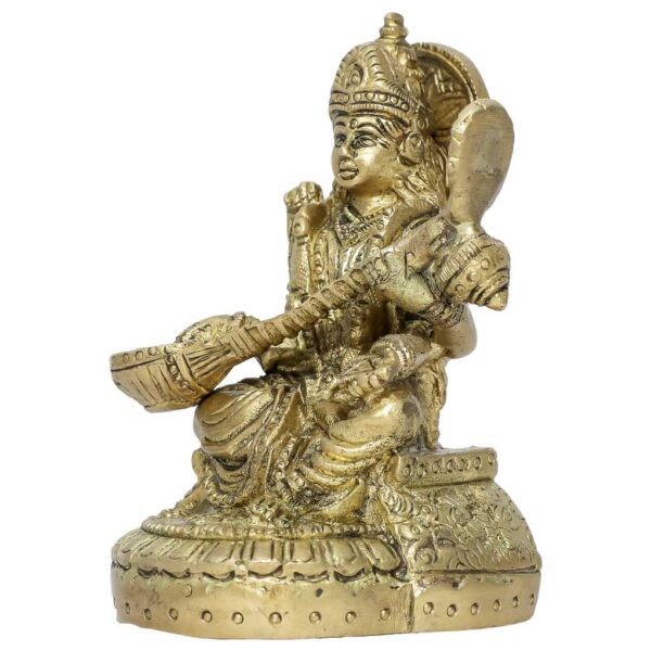 Brass Saraswati 4 Inch KBH09074