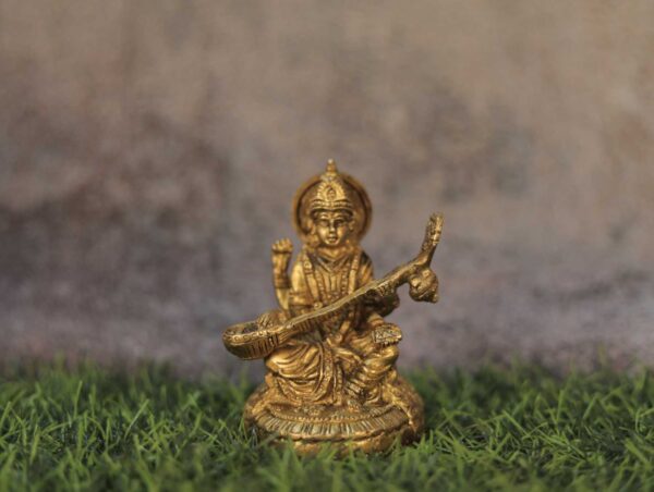 Brass Saraswati 4 Inch KBH09074