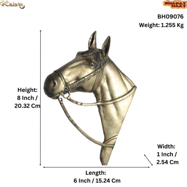 Brass horse Wall Hanging 6 Inch KBH09076