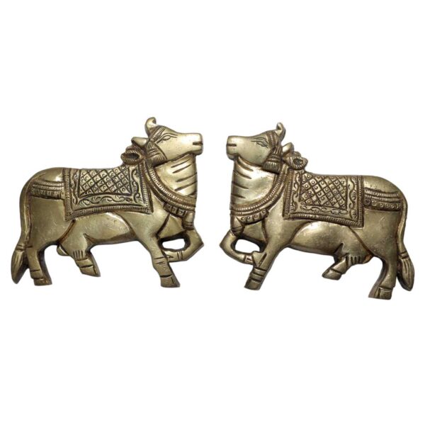 Brass Cow Wall Hanging Set 3.8 Inch KBH09224