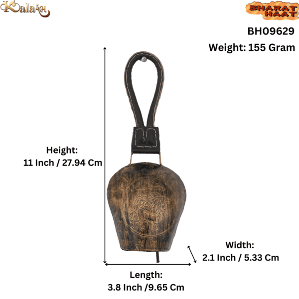 Iron Cow Bell Hanging 11 Inch BH09629