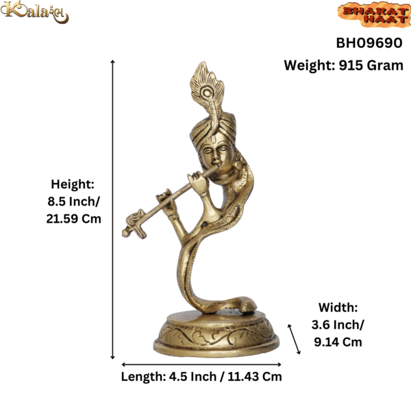 Brass Krishna 8.5 Inch BH09690