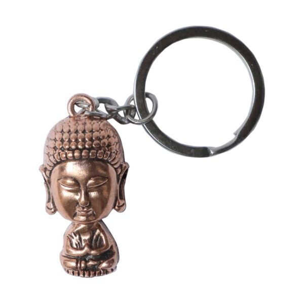 Brass Buddha KeyChain with Ring 1.5 Inch KBH09956