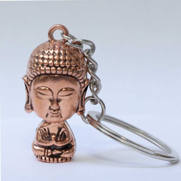 Brass Buddha KeyChain with Ring 1.5 Inch KBH09956