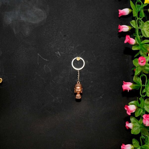 Brass Buddha KeyChain with Ring 1.5 Inch KBH09956