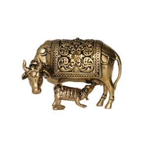 Brass Cow and Calf 1.5 Inch KBH10040