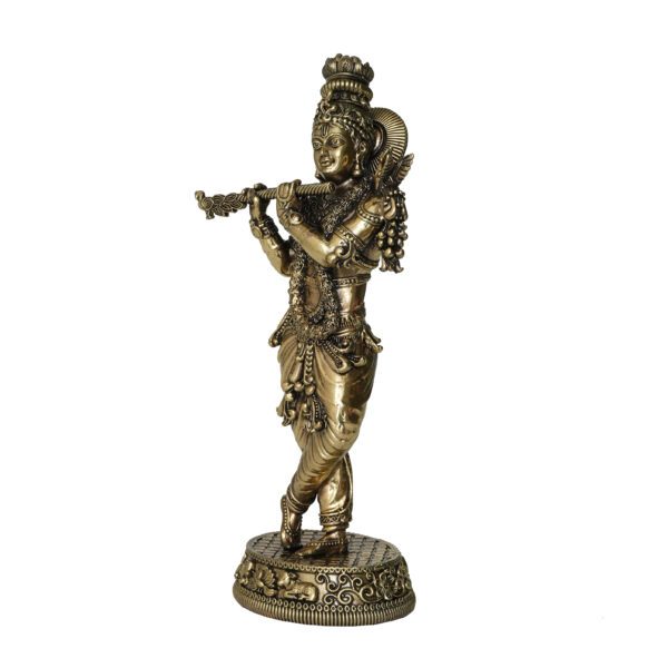 Brass Krishna 9.5 Inch KBH10180