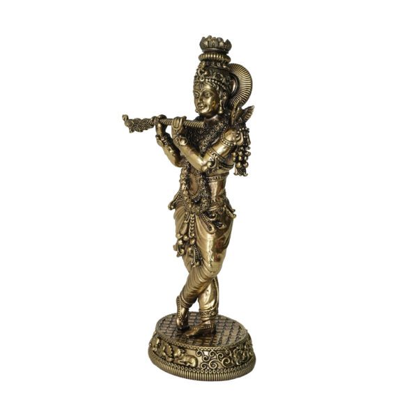 Brass Krishna 9.5 Inch KBH10180