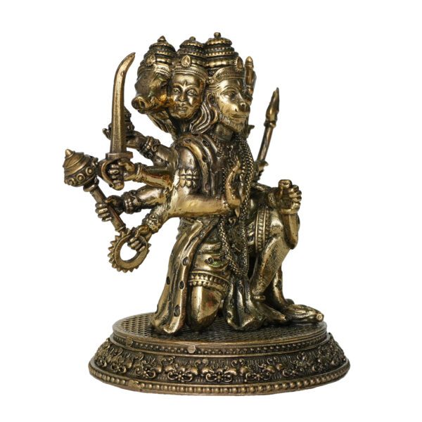 Brass Panchmukhi Hanuman 4.2 Inch KBH10185