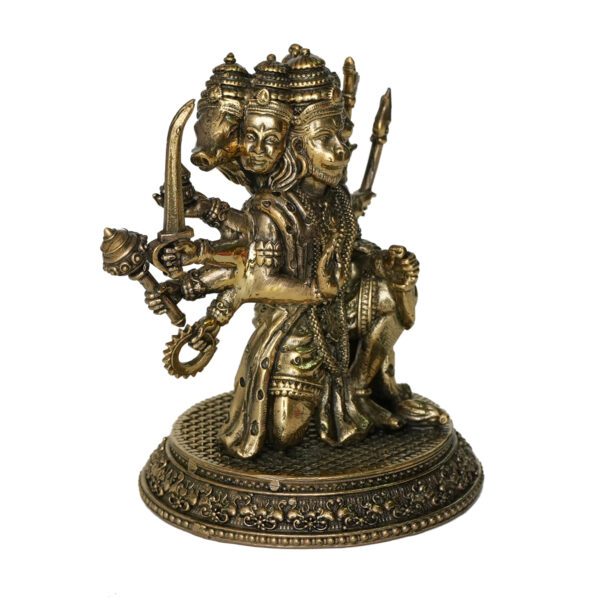 Brass Panchmukhi Hanuman 4.2 Inch KBH10185