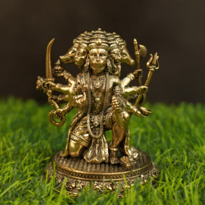 KALARAMBH Brass Panchmukhi Hanuman 4.2 Inch, 1 Pcs