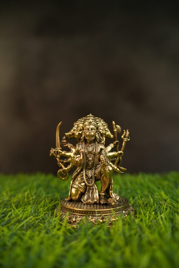 Brass Panchmukhi Hanuman 4.2 Inch KBH10185