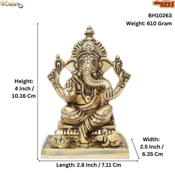 Brass Ganesha 4 Inch KBH10263