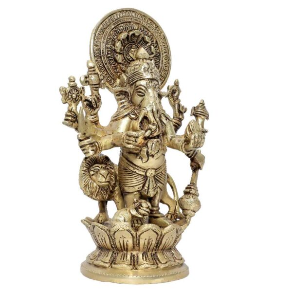 Brass drsati Ganesha 9 Inch KBH10264