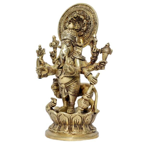 Brass drsati Ganesha 9 Inch KBH10264