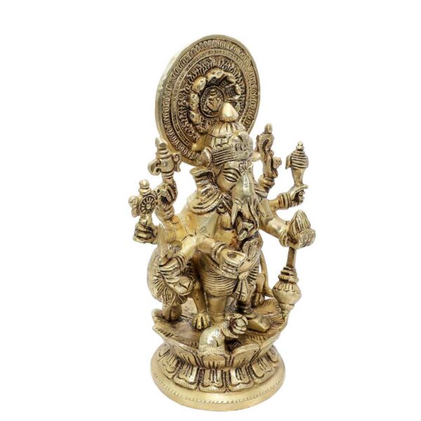 Brass drsati Ganesha 9 Inch KBH10264