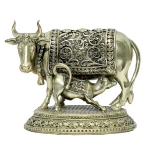 Brass Cow & Calf 2.8 Inch KBH10273