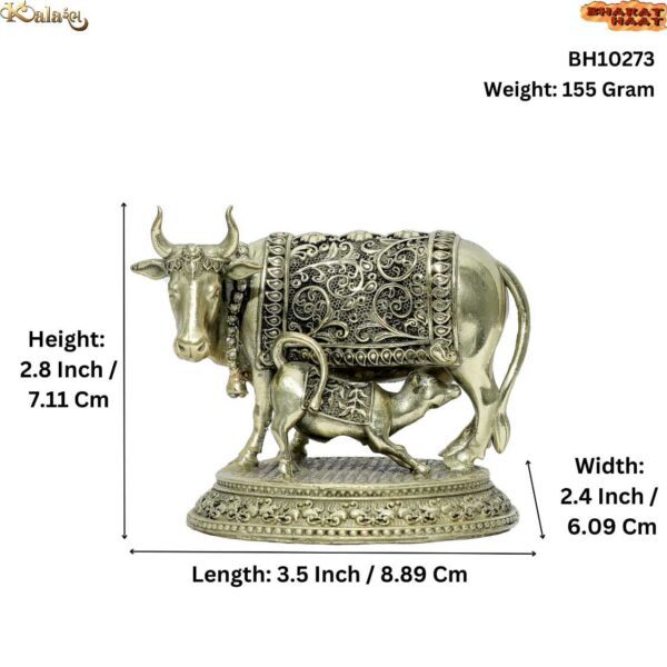 Brass Cow & Calf 2.8 Inch KBH10273