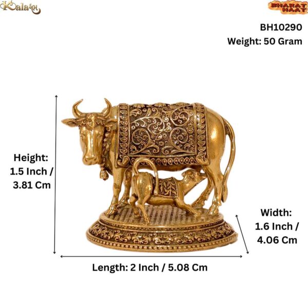 Brass Cow & Calf 1.5 Inch KBH10290