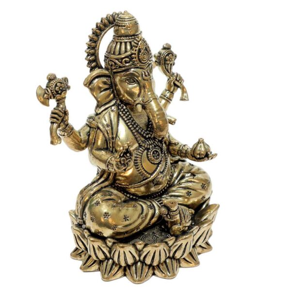 Brass Ganesha 3.9 Inch KBH10295