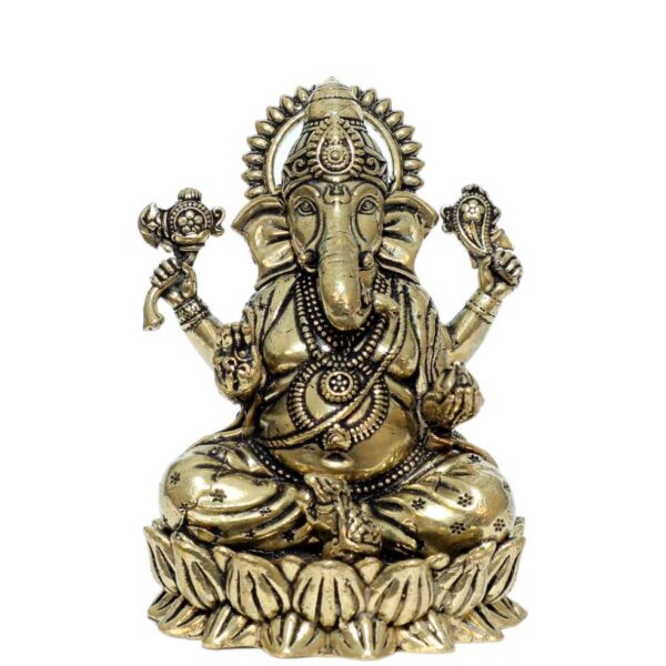 Brass Ganesha 3.3 Inch KBH10296