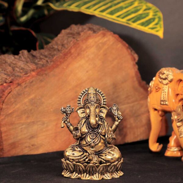 Brass Ganesha 3.3 Inch KBH10296