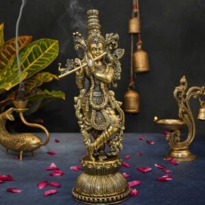 Brass Krishna 10.9 Inch KBH10311