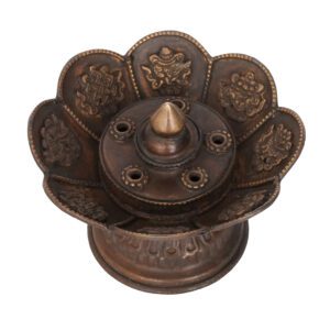 Copper & Brass Lotus Incense Burner/Holder 3.5 Inch BH09664