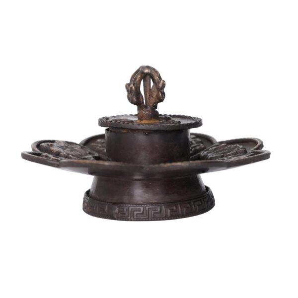 Copper & Brass Lotus Incense Burner/Holder 2.2 Inch BH09669