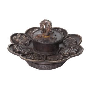 Copper & Brass Lotus Incense Burner/Holder 2.2 Inch BH09669
