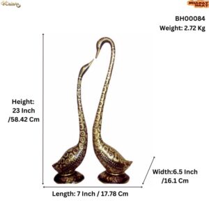 Brass Swan Pair 23 Inch KBH00084