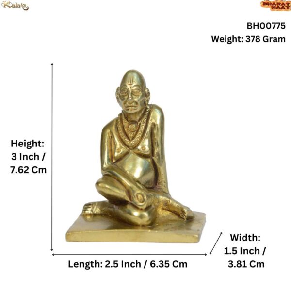 Brass Swami samarth 3 Inch KBH00775