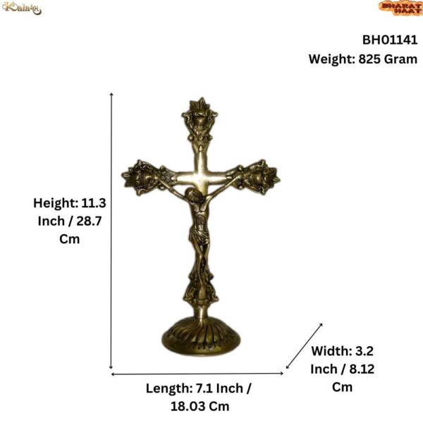 Brass cross jesus 11.3 Inch KBH01141